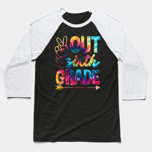 Peace Out 6th Grade Groovy Graduation Last Day of School Baseball T-Shirt